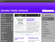 Tablet Screenshot of deshlerpublicschools.org